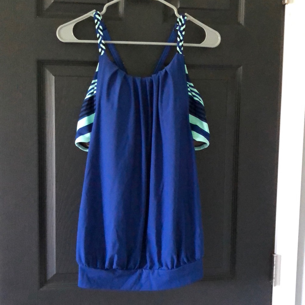 Sporty tank swim top